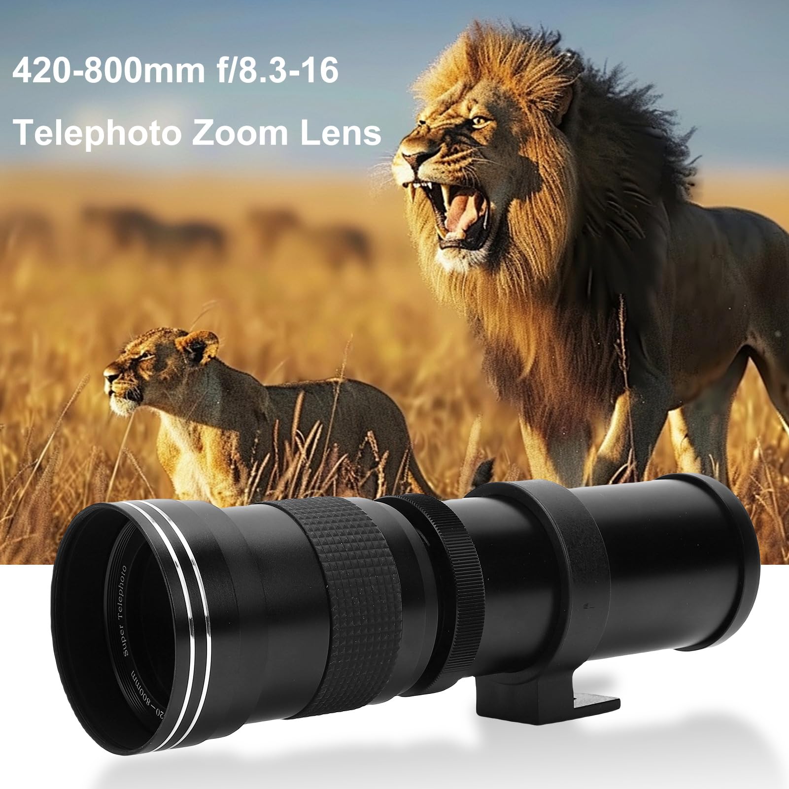 Amazon.co.jp: Andoer 420-800mm F8.3-16 手動望遠ズームレンズ RF 