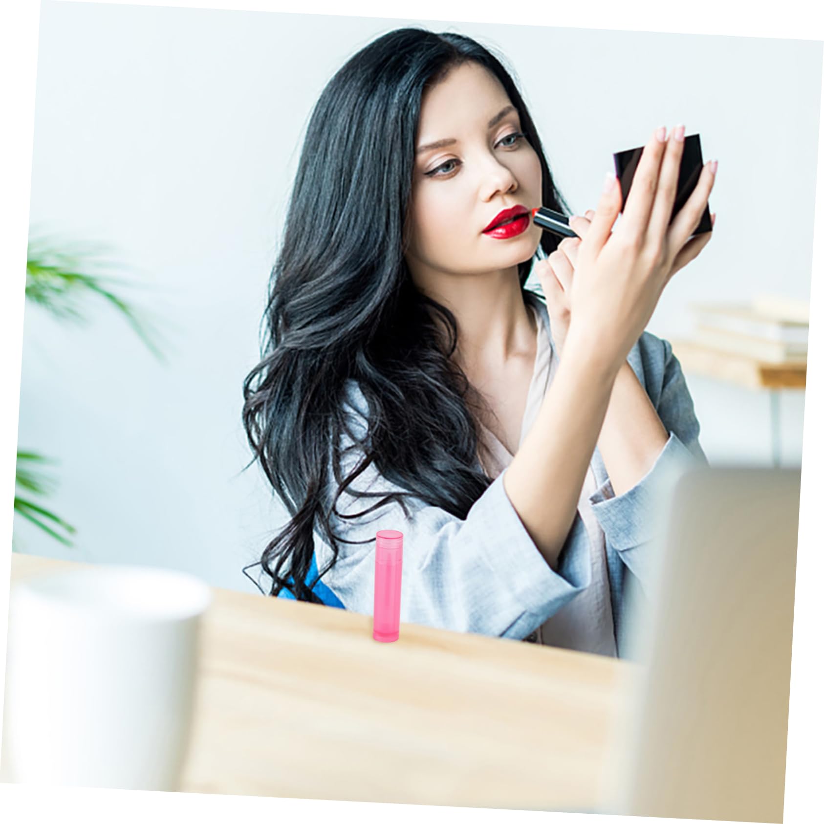 Selbstgemacht Lippenbalsam Hülse 5g Pe 20 Stück für Reise Rosa