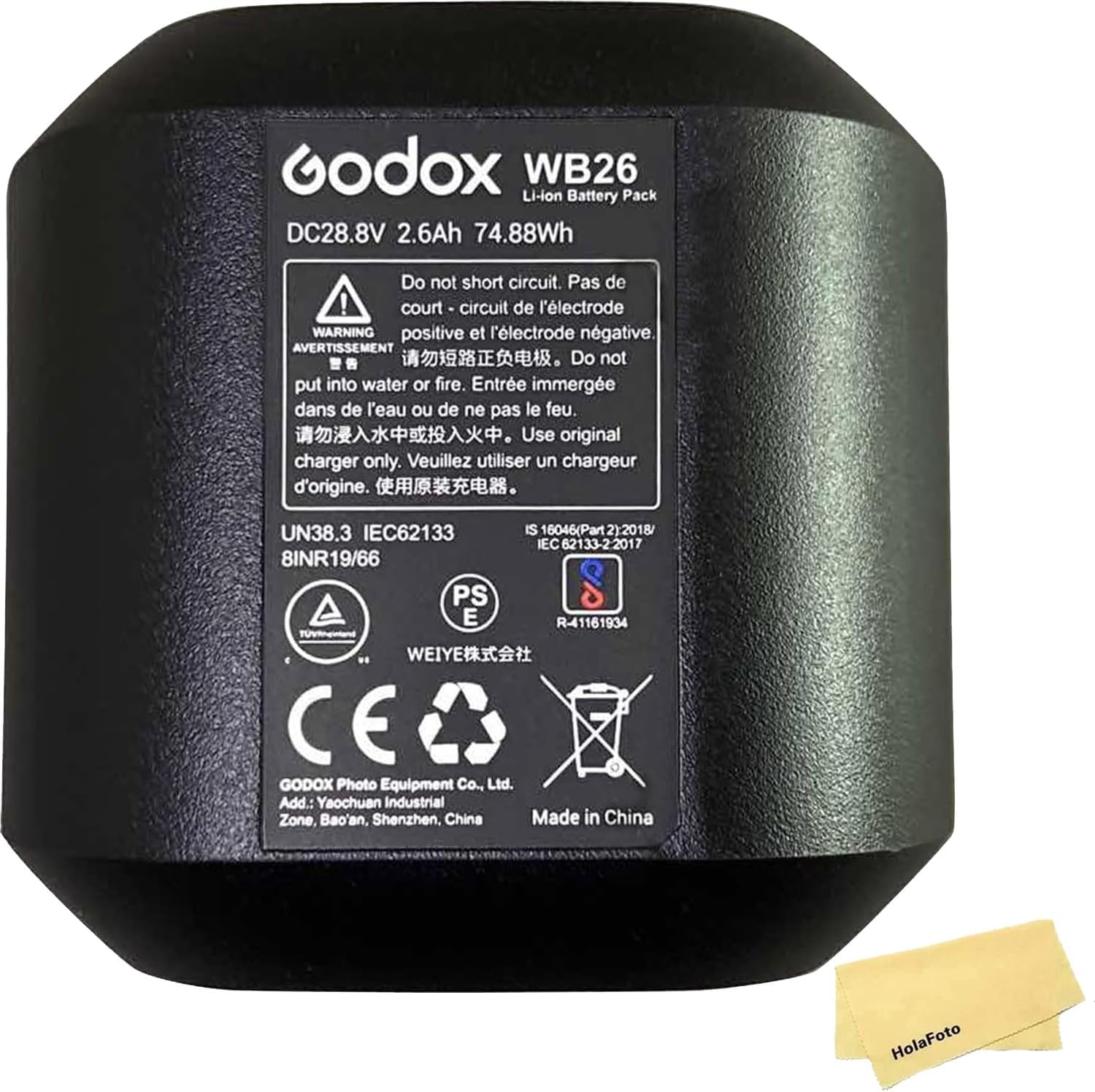 GODOX WB26A DC29.6V/2.5Ah Lithium Battery Pack AD600ProII AD600Pro Outdoor Flash,Compatible for Flashpoint XPLOR 600PRO II
