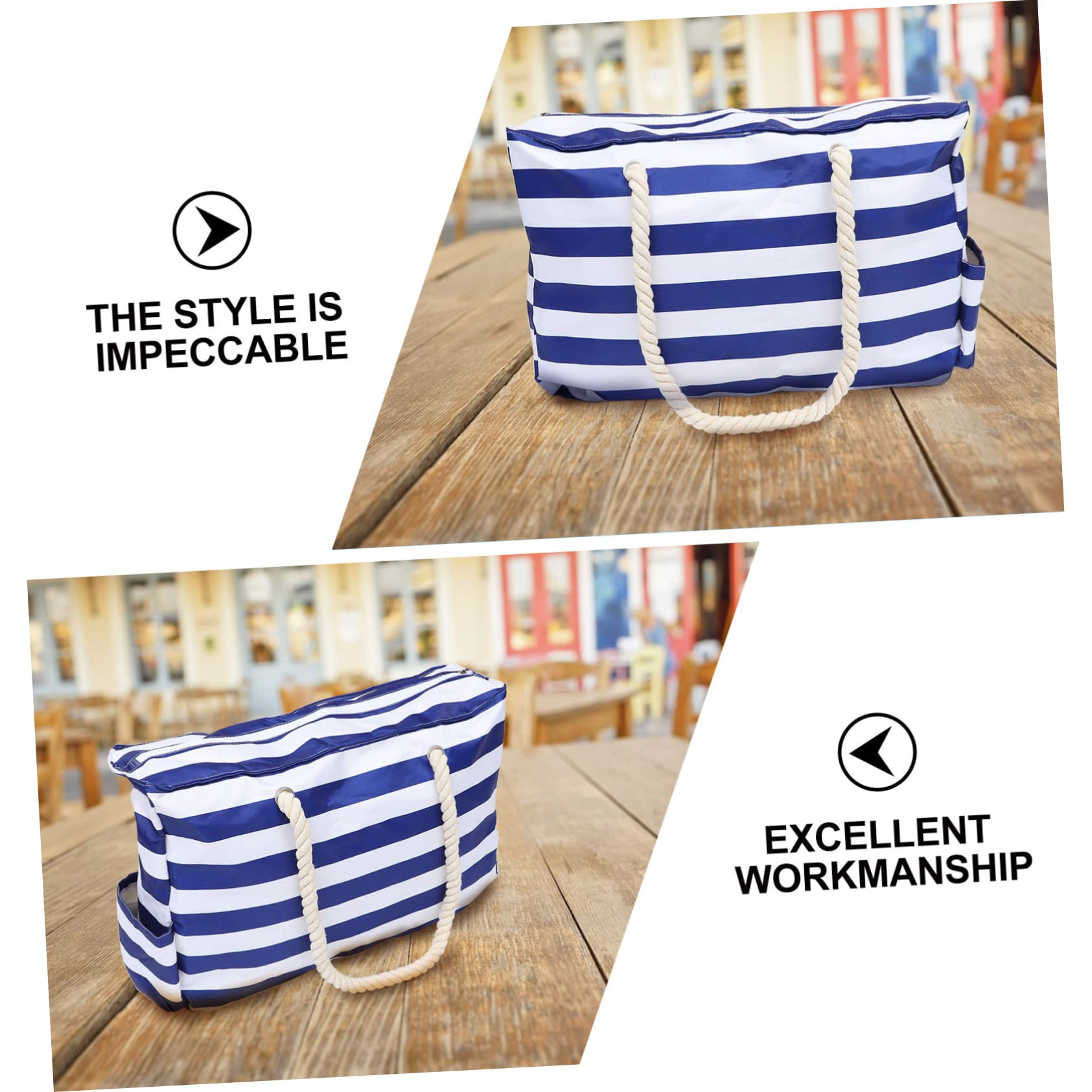 FOMIYES 1 Pieza Bolsa de Playa Grande para Tote Práctica de Verano Rápido Esenciales Diseño Elegante para Piscina y Gimnasio Azul