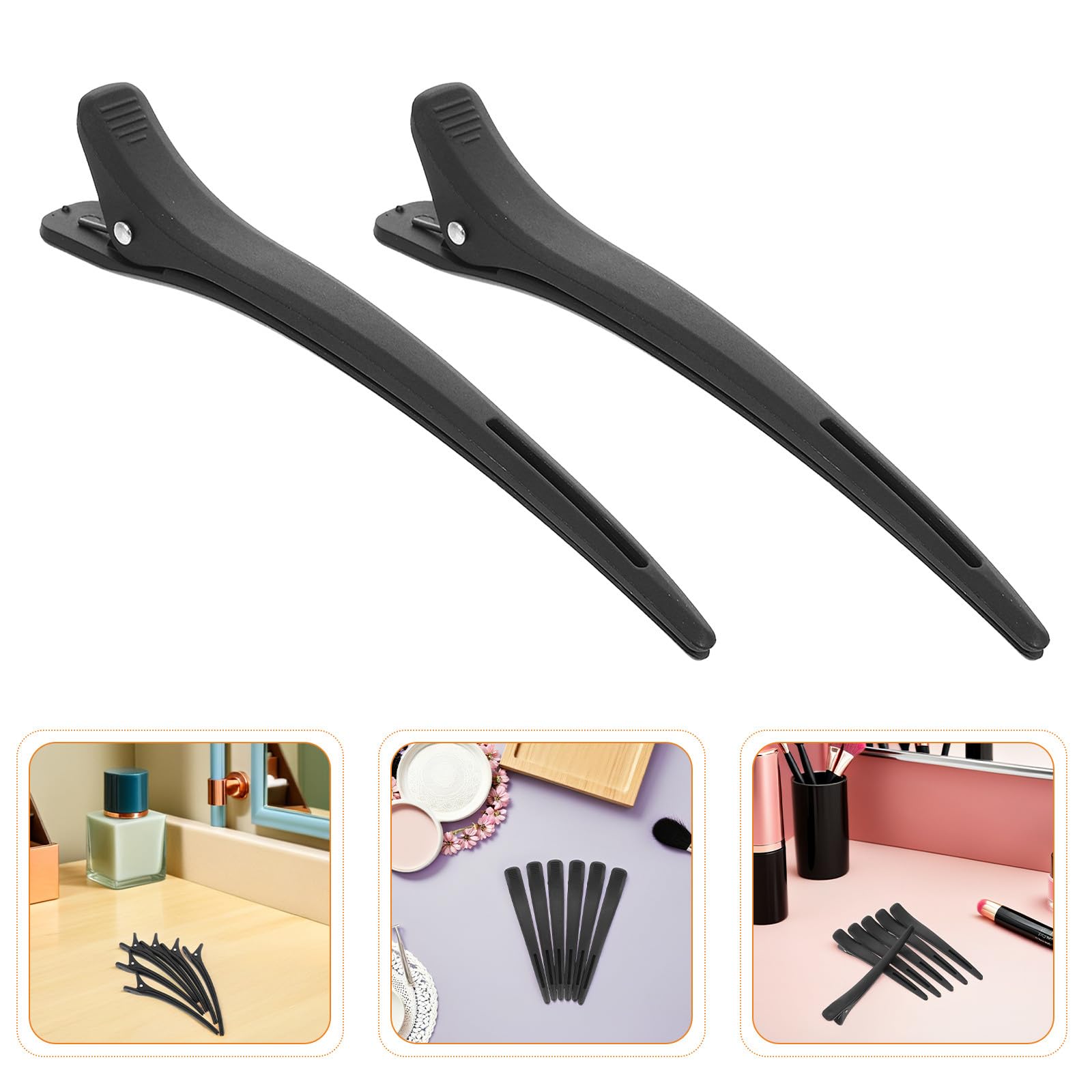 VICASKY 20 pezzi Fermagli per Capelli Becco d Anatra Professionali per Parrucchieri Clip Antiscivolo senza Piega per Styling e Sezionamento Capelli Accessori per Salone per Colorazione