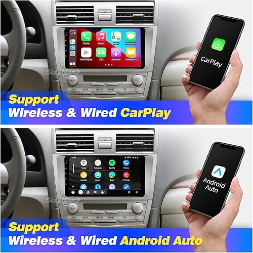 Miniatura 2 de Para Camry Upgrade Android Radio Compatible con Carplay Android Auto, Estéreo de Coche Bluetooth Navegación Pantalla Táctil Reproductor Multimedia