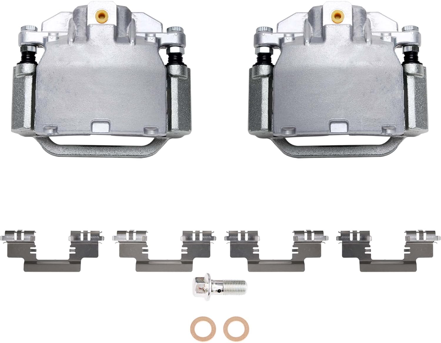 Detroit Axle - Rear Brake Kit for Silverado Suburban Sierra 1500 Chevrolet Avalanche Tahoe GMC Yukon Cadillac Escalade ESV EXT, Disc Brake Calipers Ceramic Brake Pads Replacement
