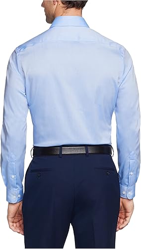 Miniatura 2 de Tommy Hilfiger - Camisa de vestir para hombre, ajuste ajustado, no necesita plancha, lisa