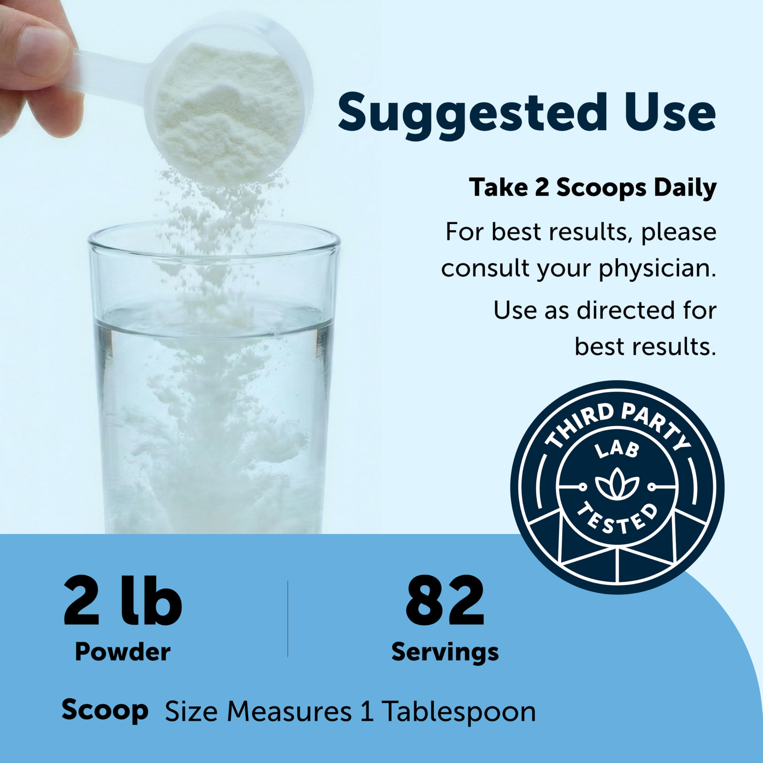 Micro Ingredients Hydrolyzed Collagen Peptides Powder, 2 lb | Type I & III Collagen for Women & Men | Unflavored Bovine Collagen Protein | Easy Dissolve, Paleo, Non-GMO — Amazon image 3