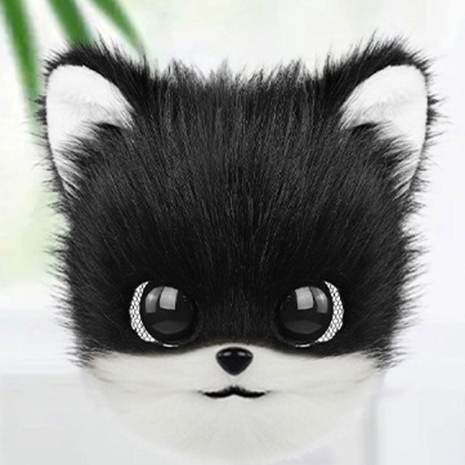 Masque facial en tissu respirant pour un port prolongé, adapté pour le cosplay, Halloween et les spectacles sur scène, masque de tête de chat en peluche