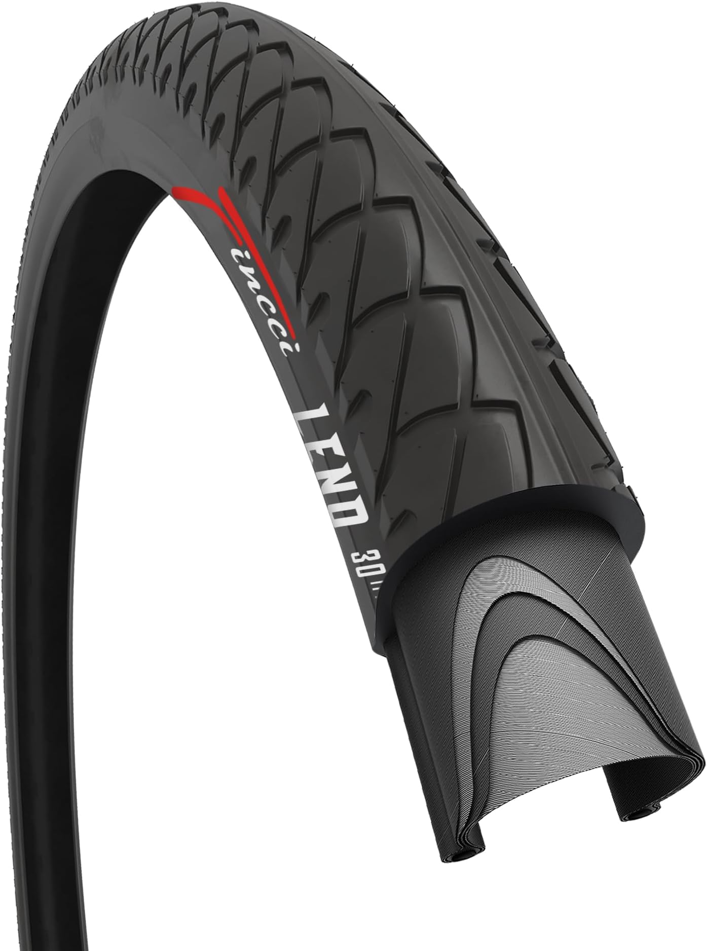 City 26x1.95 Bike Tire - Slick 26 inch Bike Tire - 50-559 Black Foldable Mountain Bike Tire with Kevlar - 26" Wheelset for Electric, Folding Road Bikes, Bike Trainer MTB Accessories Leno