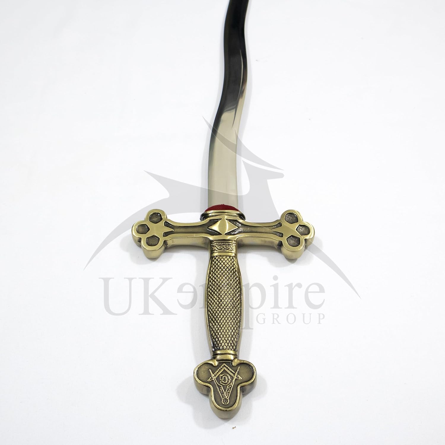 Premium Masonic Master Mason Sword with Black Leather Case (Set of 2) – Square and Compass with G Swords | Freemasons Daggers