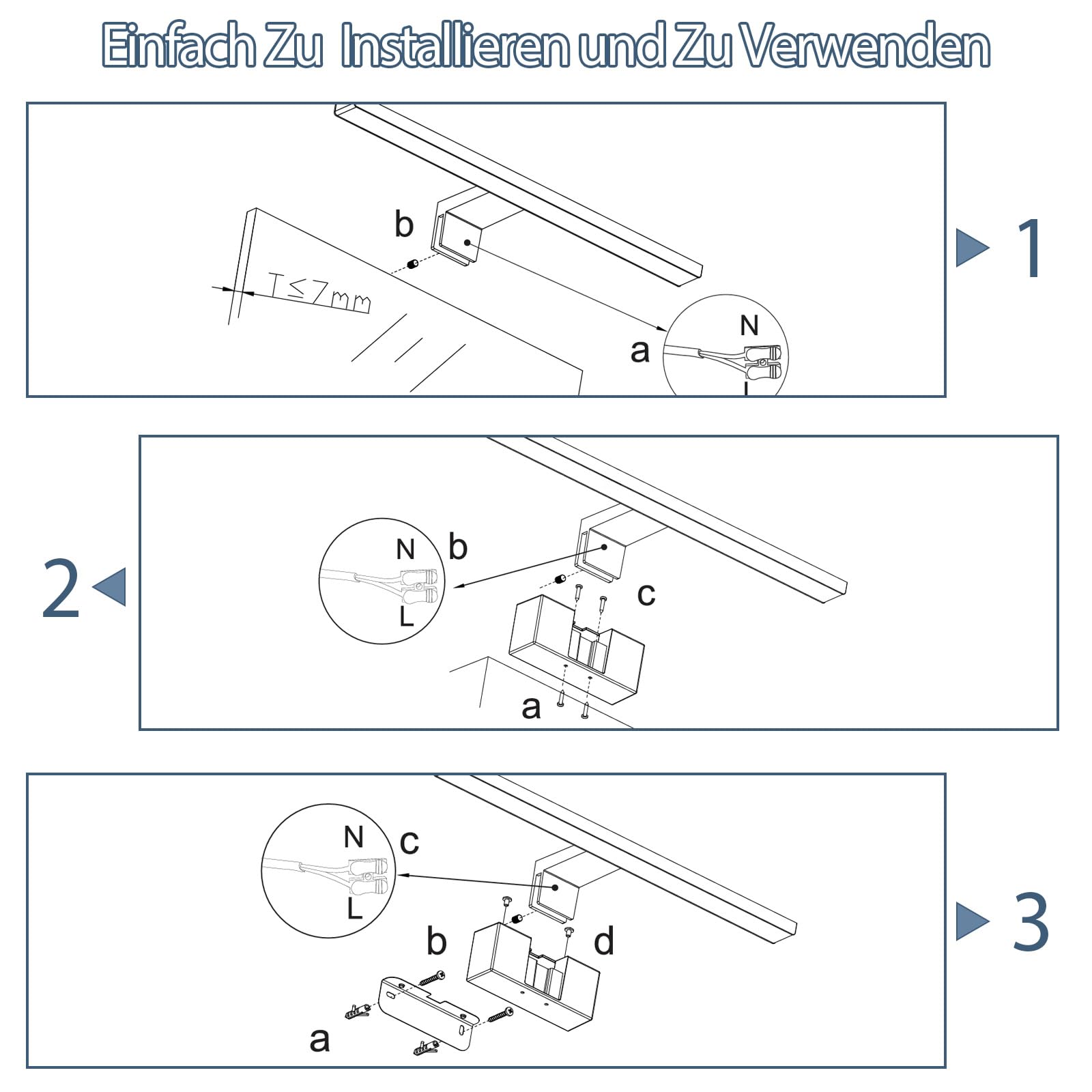 Spiegelleuchte Bad Led Spiegellampe - 12W Wandlampe Badezimmer Lampe | Neutralweiße Lichtfarbe 4000K Spiegel Wandleuchte 60cm Modern Chrom Badlampe Spiegelschrank Beleuchtung
