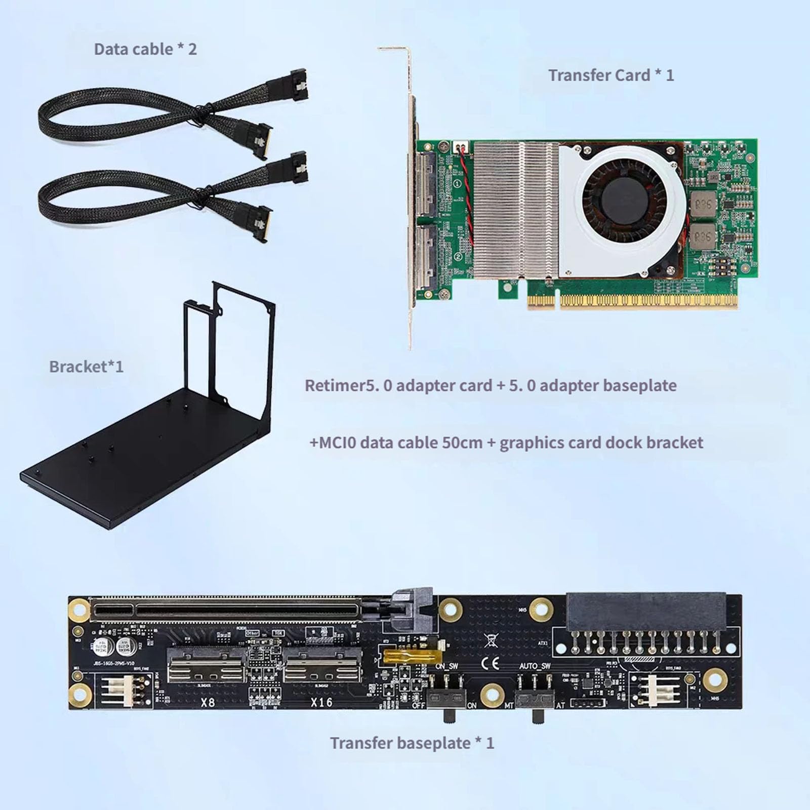 Scheda Retimer PCIe 5.0 X16 F Scheda Grafica GPU Equipaggiata Video Esterno Espansione Hard Disk Espansione Veloce Retimer Velocità