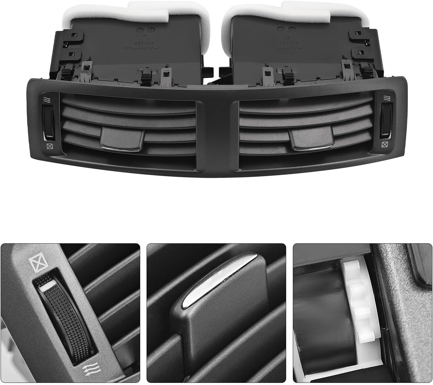 55670-53010 Center Dash Air Vent Panel Instrument AC Heater Compatible with Toyota Lexus IS250 IS350 IS F 2006-2009, Dashboard Air Conditioning Outlet With Hand Wheels