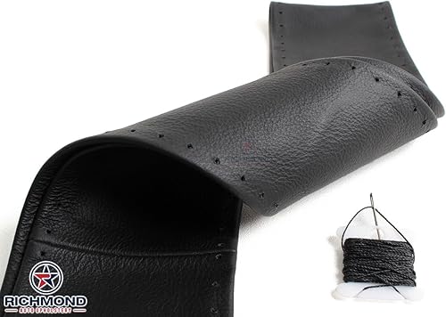 Miniatura 7 de 1999 2000 2001 2002 2003 2004 2005 2006 2007 Ford F250 F350 F450 F550 Lariat - Funda de cuero para volante, color negro