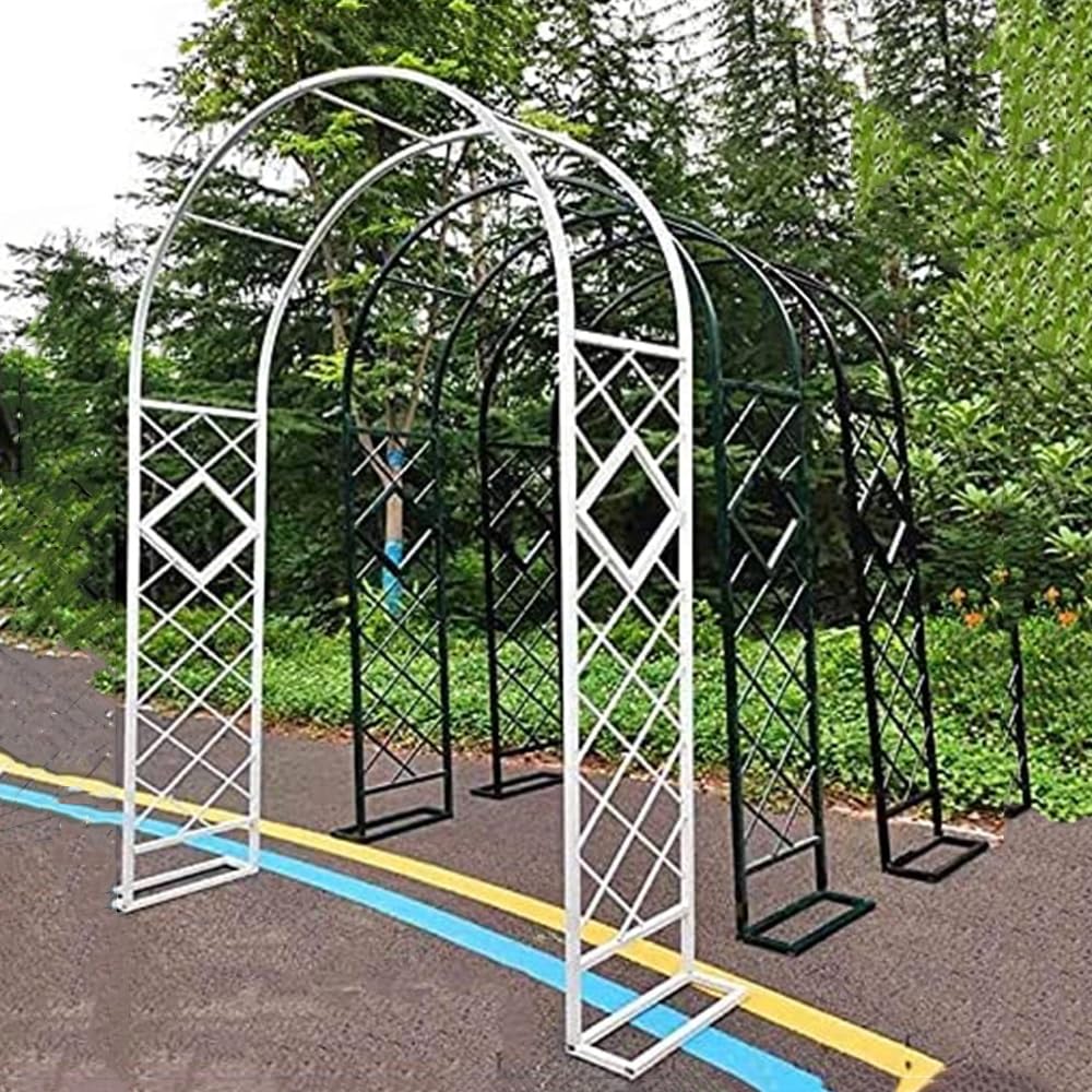 Arco da giardino galvanizzato resistente 180 280 cm di larghezza resistente alle intemperie graticcio autoportante per piante rampicanti colore verde perfetto per pergole da giardino e pergole