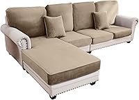 Vista 52 de Funda para Sofá de Terciopelo Elástico Funda de Cojín de Sofá 1 Pieza - Funda Elástica Lavable para Asiento o Respaldo, Fundas de Asiento para Sofás