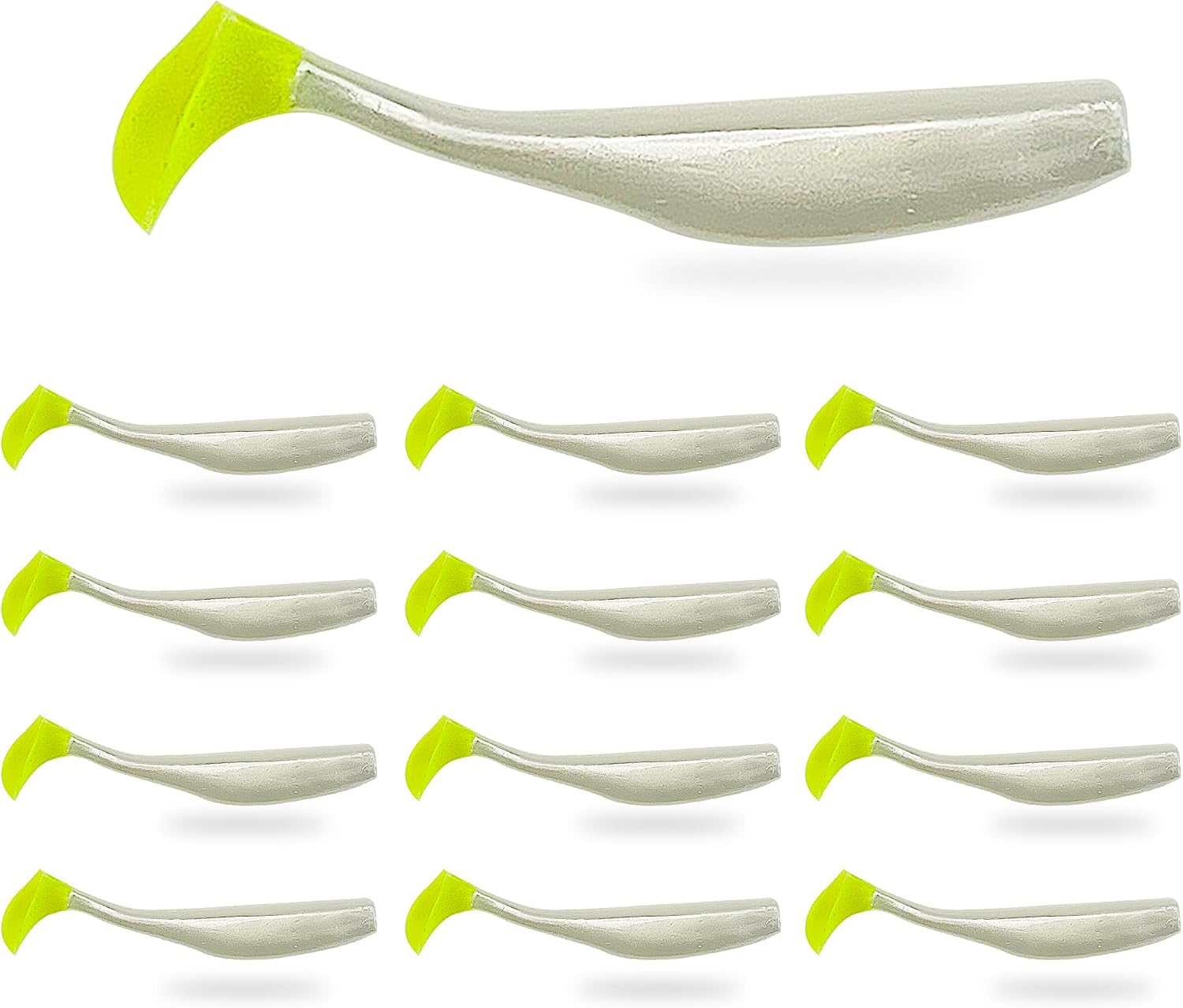 Soft Plastic Paddle Tail Swimbaits – 3 1/4", 4" & 5" Soft Plastic Fishing Lures with Extra-Large Tail for Lifelike Swimming Action – Freshwater & Saltwater