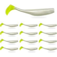 Soft Plastic Paddle Tail Swimbaits 3 1/4", 4" & 5" Soft Plastic Fishing Lures with Extra-Large Tail for Lifelike Swimming Action Freshwater & Saltwater