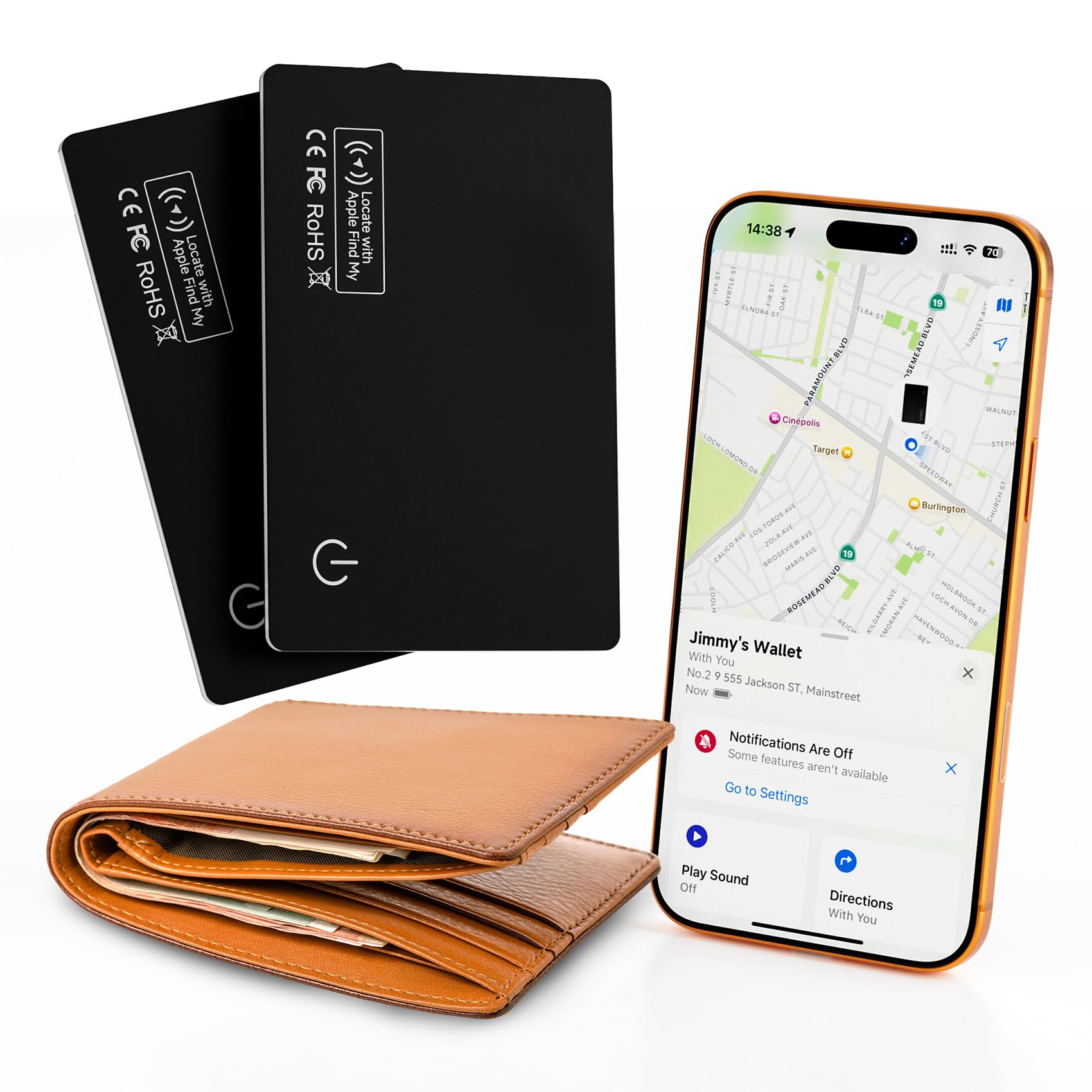 JTD Wallet Tracker Air Card 2-Pack