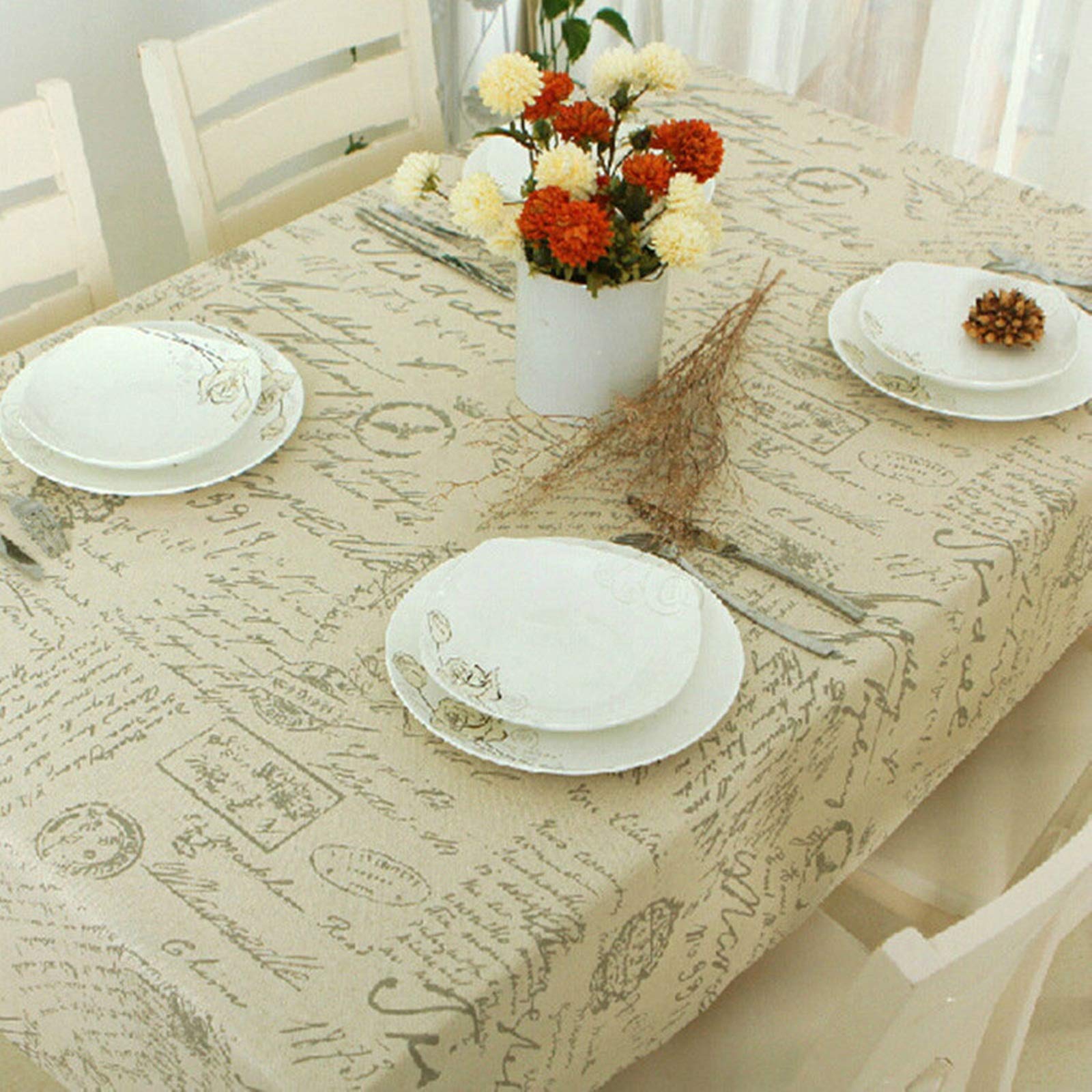 Nappe coton lin picnic et toile de fond décorative beige
