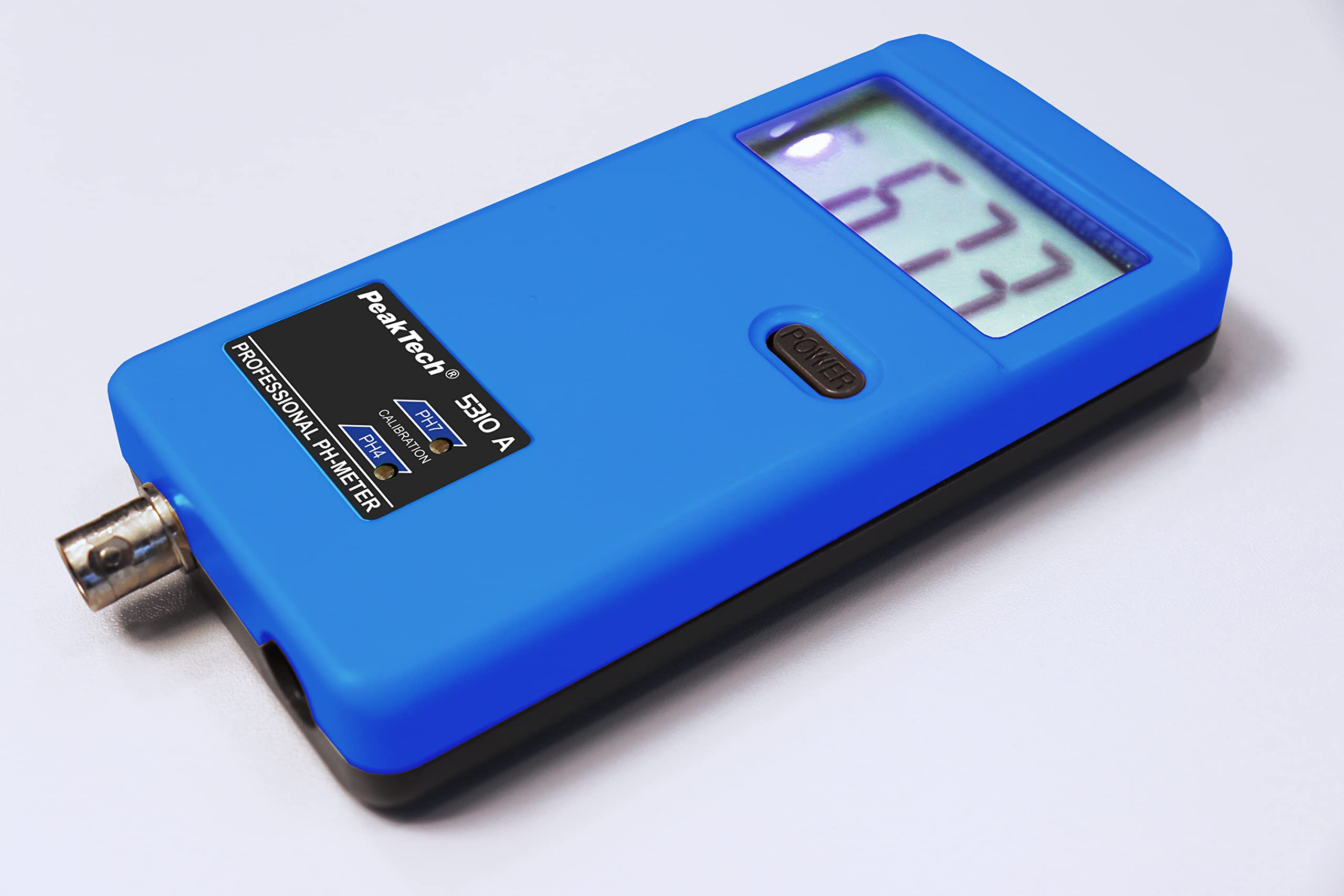 PeakTech Misuratore di pH 5310 A con sonda di elettrodi BNC sostituibile, adatto per piscina, acquario e laboratorio, P 5310 A, blu