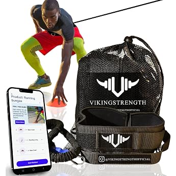 Vikingstrength - 360  Resistance Bungee Band for Speed Fitness Agility Speed Force - Fitness Equipment for Football Basketball Crossfit Solo or Partner