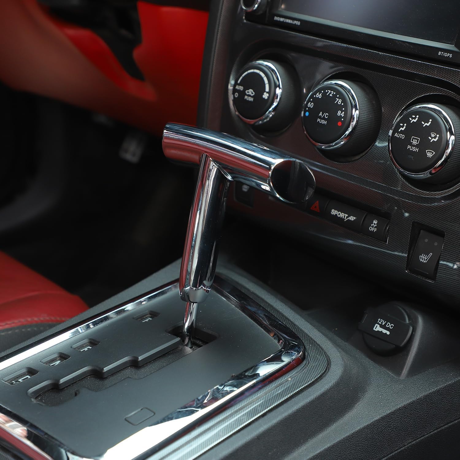 Gałka zmiany biegów z uchwytem T kompatybilna z Dodge Charger Challenger Jeep Compass Wrangler JK 2011-2017