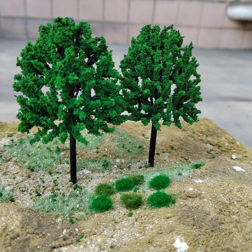 32 Pieces Clumps of Grass Mini Clumps Model Clump Model Static Grass Kit Grass Static Resin Scenery Template for DIY Decoration of Railway and Train Landscapes - 4