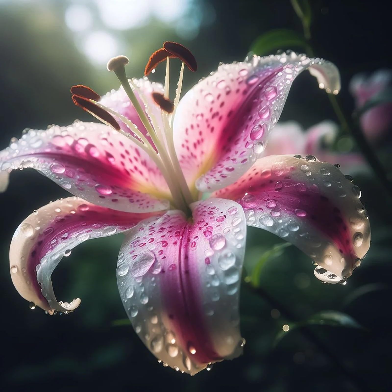 Lily Bulbs for Planting Now UK,Lily Bulbs Potted,Plants,Rhizome,Ornamental,Resistant,Bedding,Gorgeous-4bulbs-D