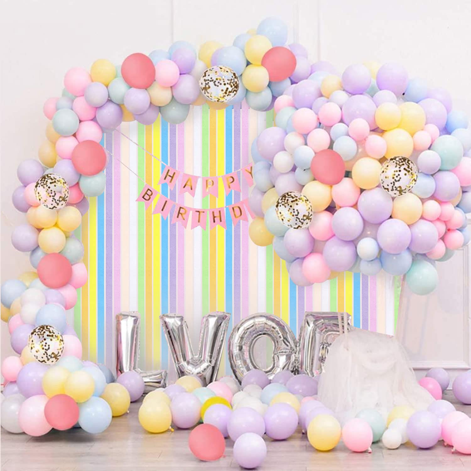 GiveU 6roll/lot Total 150m DIY Crepe Paper Streamers Wedding Party Streamers Event & Party Baby Shower Party Wedding Background Decoration - View #5