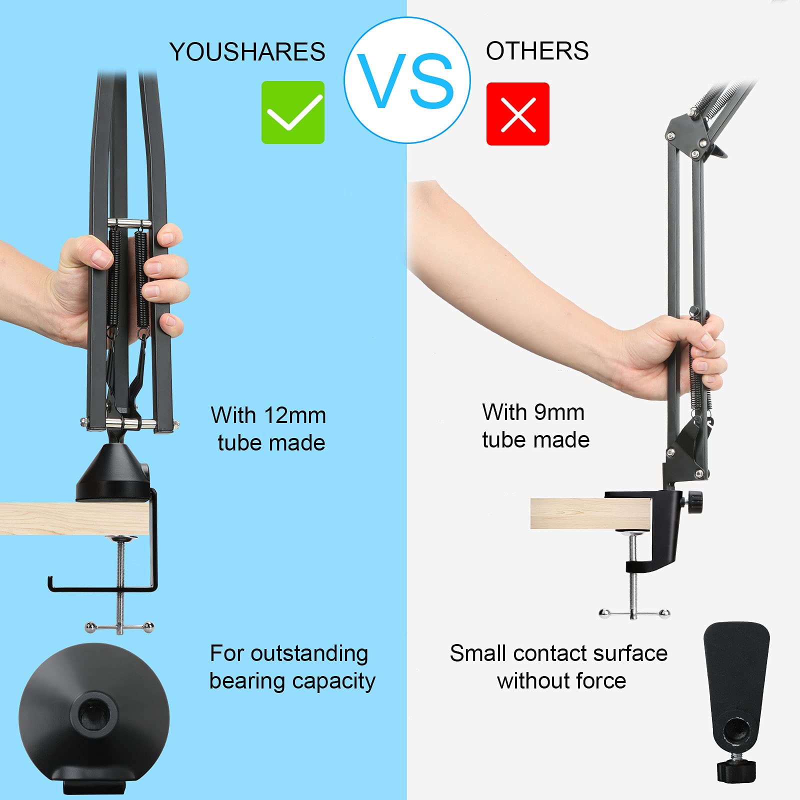 Blue Yeti X profesjonalny mikrofon z filtrem pop - profesjonalny uchwyt mikrofonowy Kompatybilny z mikrofonem Blue Microphones Yeti X firmy YOUSHARES