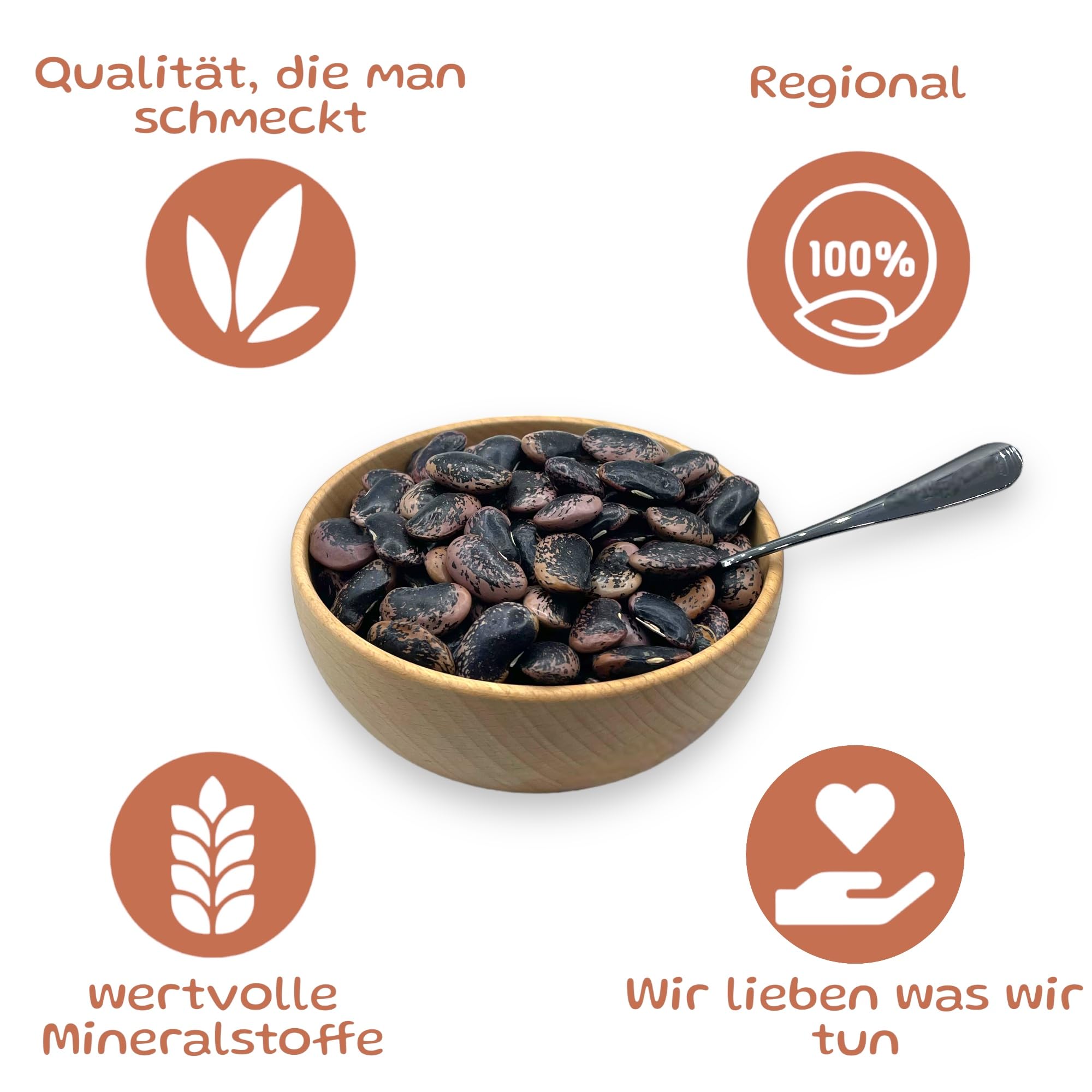 Käferbohnen - Hochwertige Hülsenfrüchte aus Österreich - Riesenbohnen, Feuerbohne 1kg