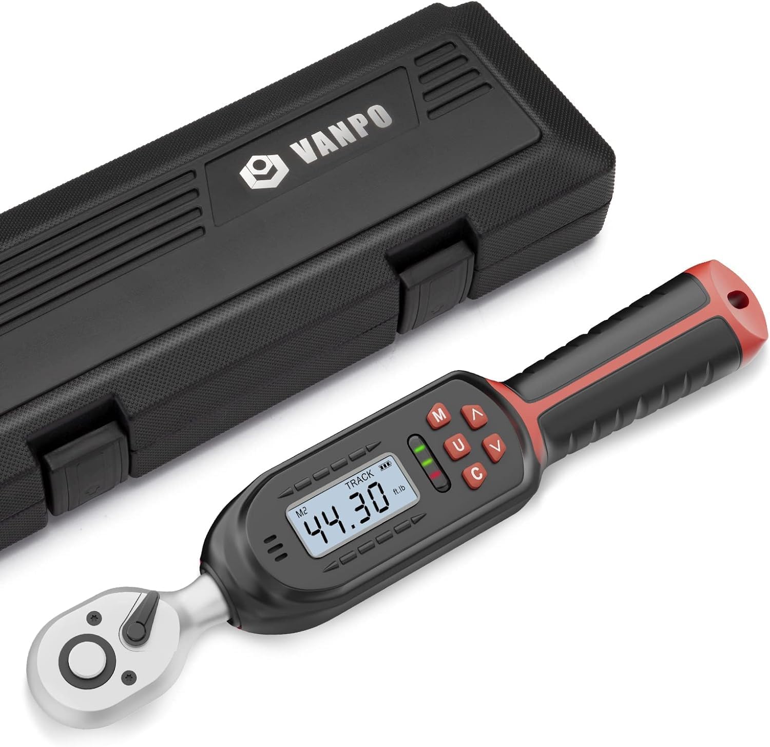 VANPO 3/8-Inch Drive Digital Torque Wrench with case