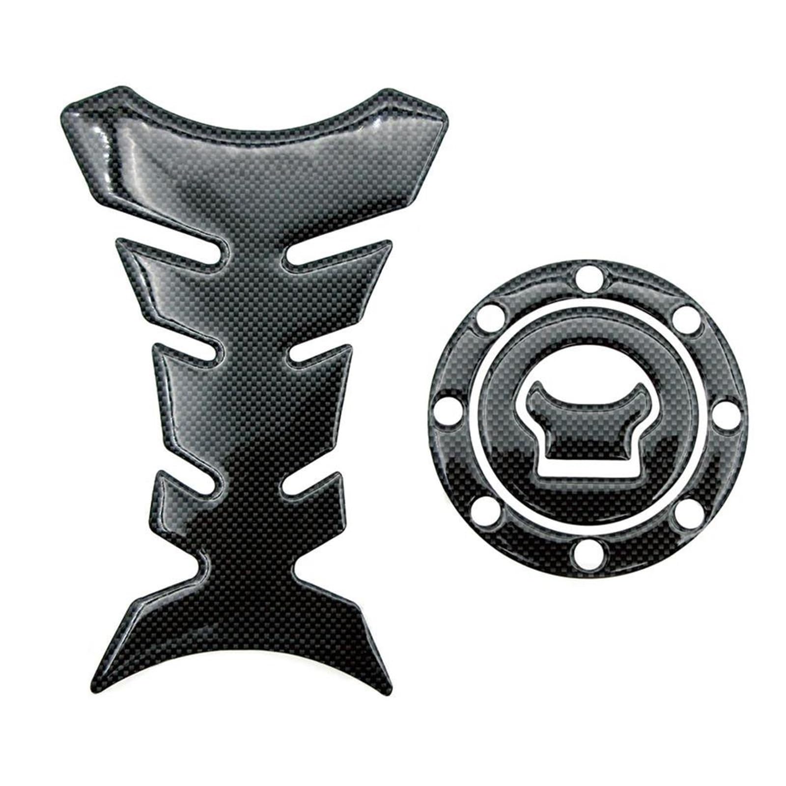 Motorcycle Fishbone Carbon Sticker Fuel Tank Gas Cap Cover Decal for Suzuki GSXR GSF GSR GSX 250 400 600 750 1200 1250(Style 3)