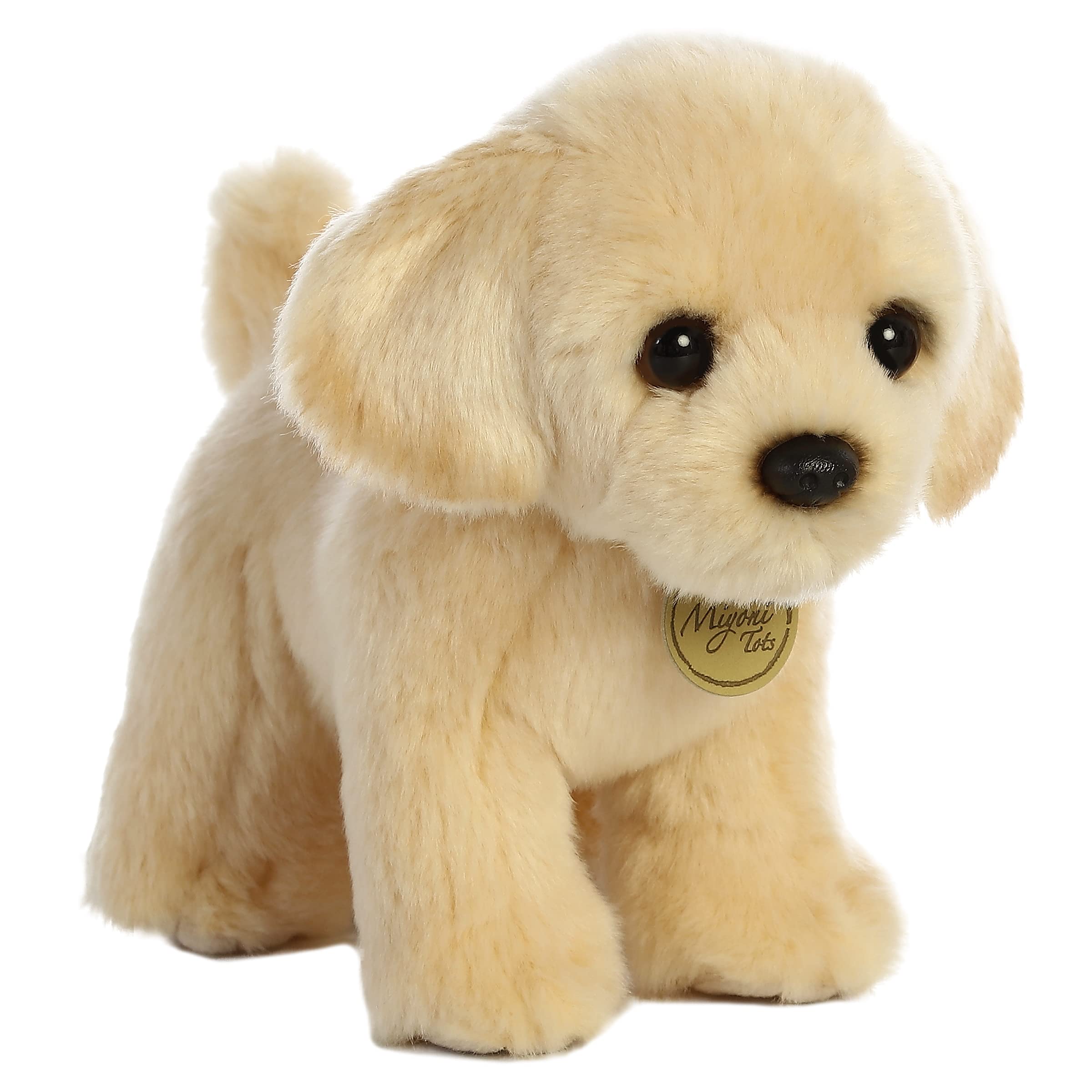 Aurora® Adorable Miyoni® Golden Lab Pup Stuffed Animal - Lifelike Detail - Cherished Companionship - Brown 10 Inches