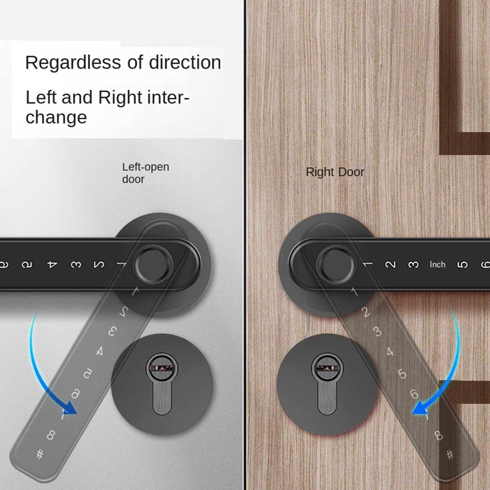 Smart Lock Control im Schlafzimmer kann mit einer Berührung geöffnet werden, Office-Fingerabdruck-Vorhängeschloss-Passwort muss nicht warten,Black