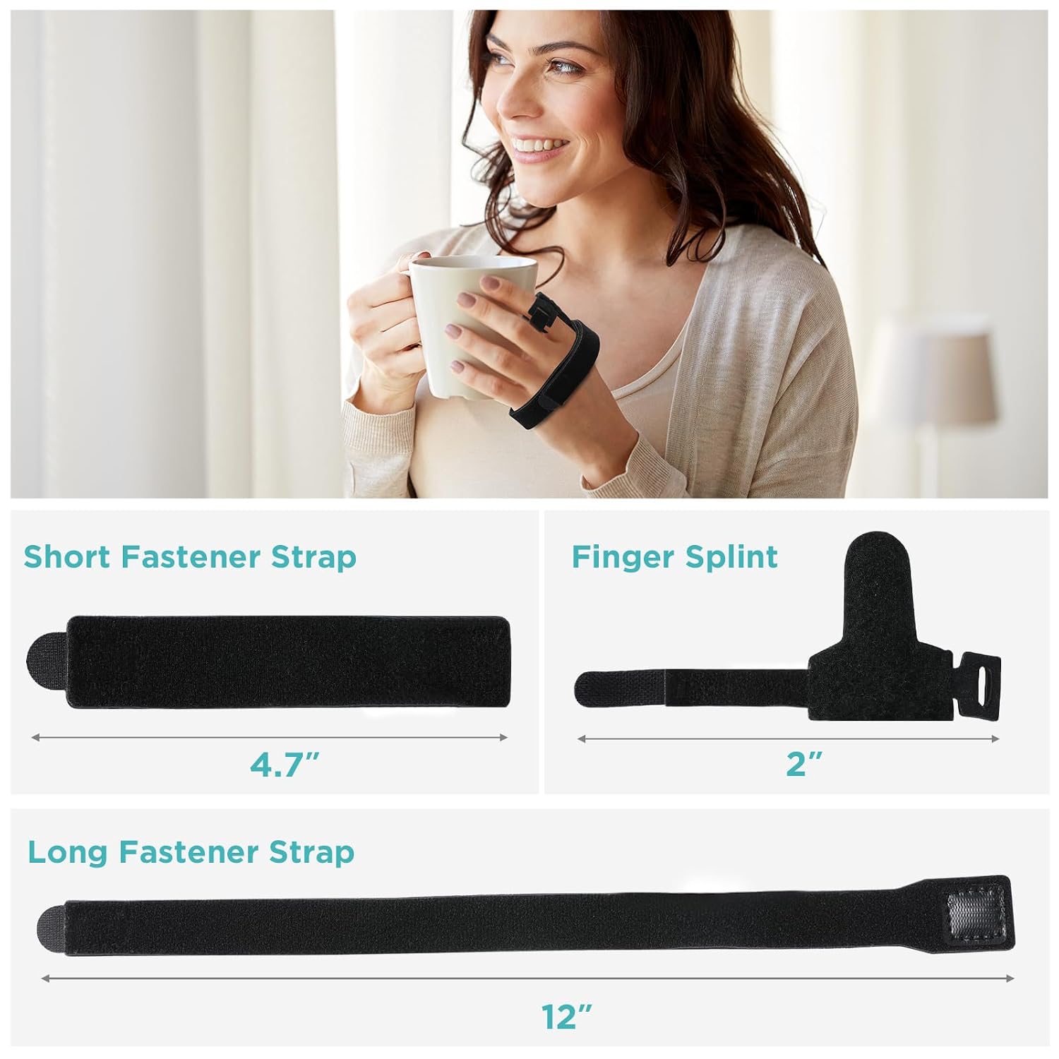 Trigger Finger Splint, Support Brace Stabilizer Knuckle Wrap for Alleviating Finger Locked, Bent,Tendonitis, Stiffness, Pain Relief