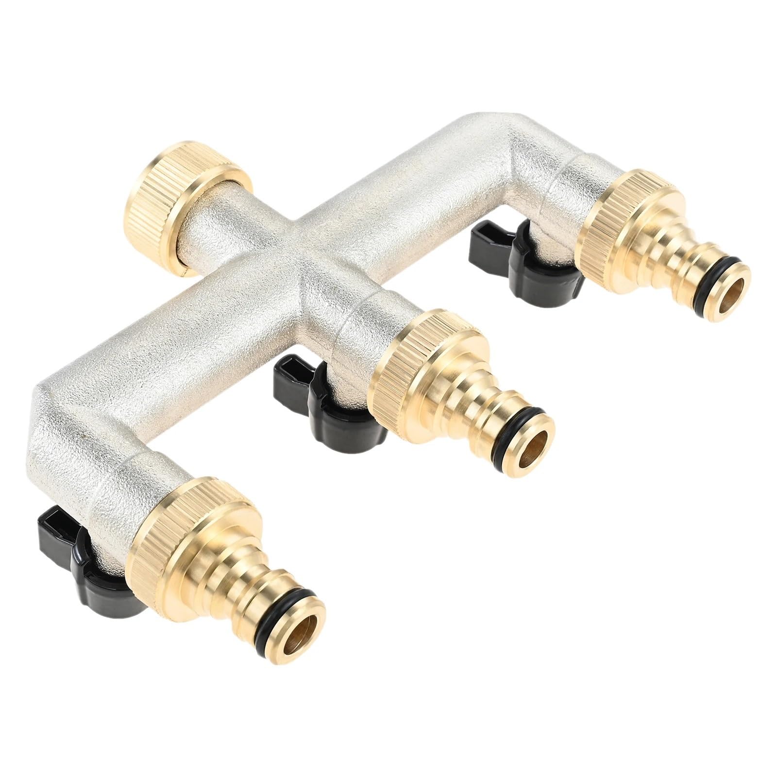 2 uds. Distribuidor de Agua del Grifo conexión válvula 3 vías Rosca 3/4 Pulgadas con válvulas Cierre Individuales distribuidores Adaptador para Grifo, Manguera de Jardín