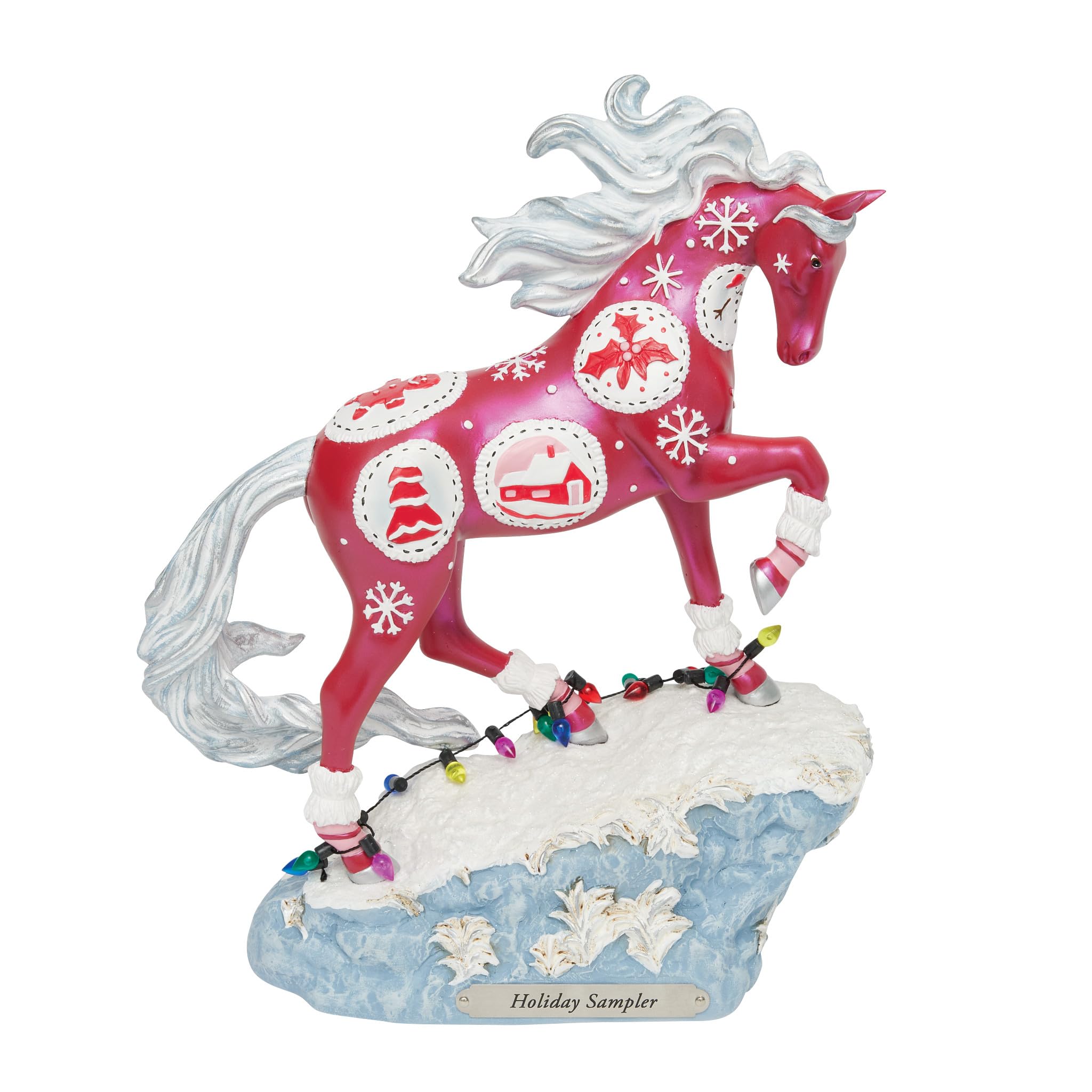 Figurine de scène de Noël Enesco statuette multicolore Painted Ponies 22,9 cm pour salon