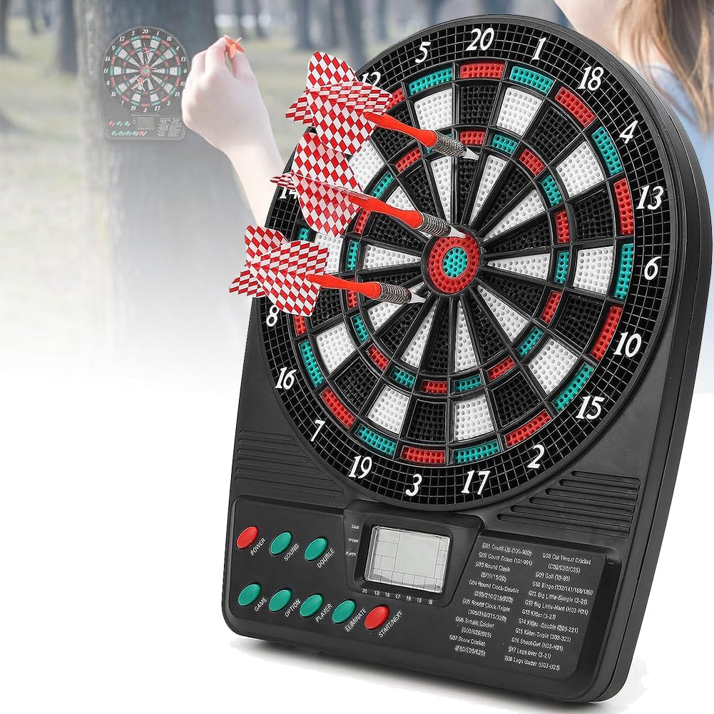 Diana Electrónica con Pantalla LCD, Puntuación Automática | Juego De Diana De Ocio Familiar Para Entretenimiento En Casa