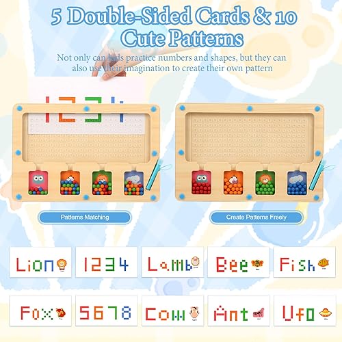 Miniatura 3 de RHEAFON Montessori Toys Juguetes educativos de aprendizaje, rompecabezas magnético de laberinto de letras del alfabeto para niños de 3, 4 y 5 años,