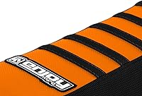 Vista 2 de Enjoy Mfg Funda de asiento, compatible con KTM SX85 SX 85 2006-2012, lados negros/parte superior naranja/varillas negras #89