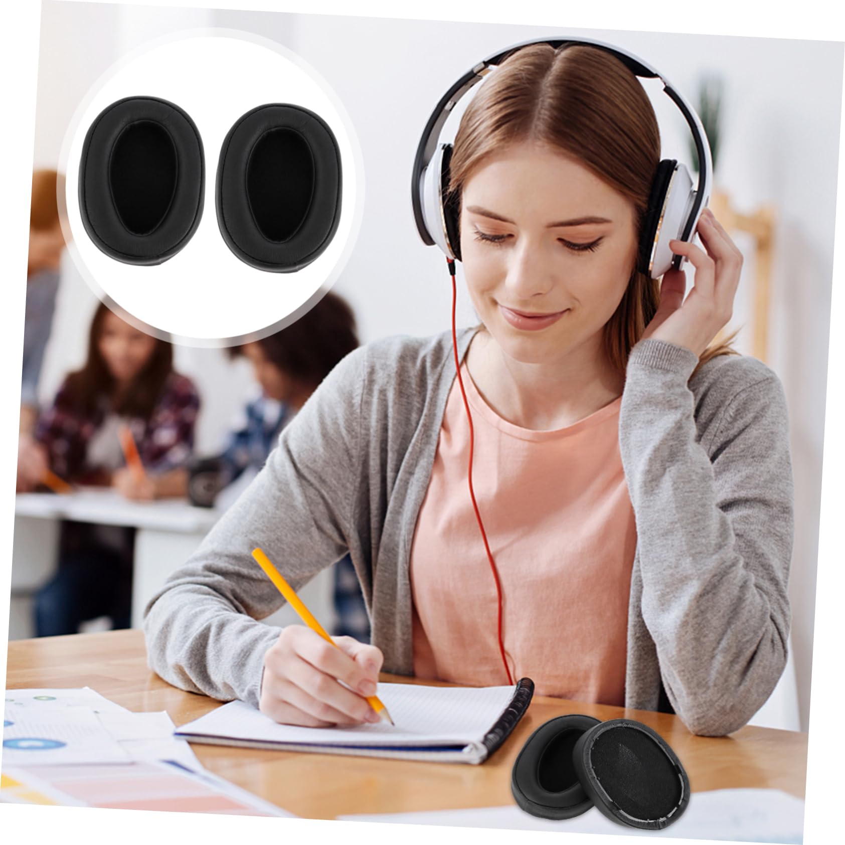 jojofuny 3paia Cuscinetti Per Cuffie Sostitutivi Rivestimenti Per Auricolari Compatibili Con Mdr Comfort e Durabilità Assicurati