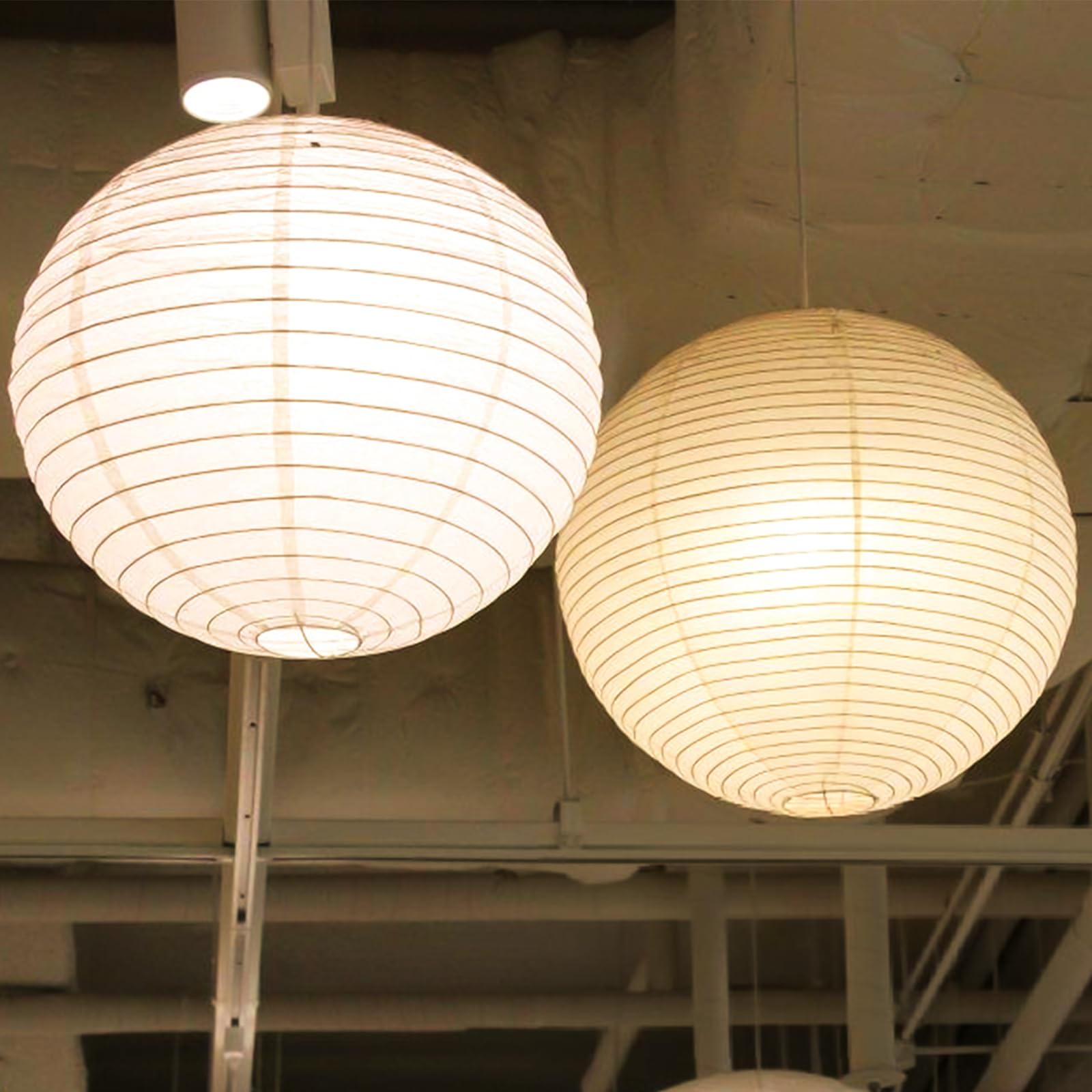 4x Solar Lampions 20cm - Wetterfeste Gartenlaternen Warmweiß IP55