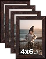 Vista 74 de KINLINK Juego de 4 portarretratos plateados de 5 x 7, marcos de fotos de madera con paspartú de 4 x 6 con plexiglás para 4 x 6 con paspartú o 5 x 7