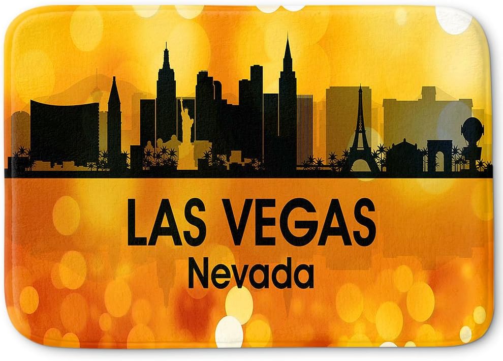 Dia Noche BR-AngelinaVickCitylllLasVegasNevada1 Bath and Kitchen Mats, Small 24 x 17 in