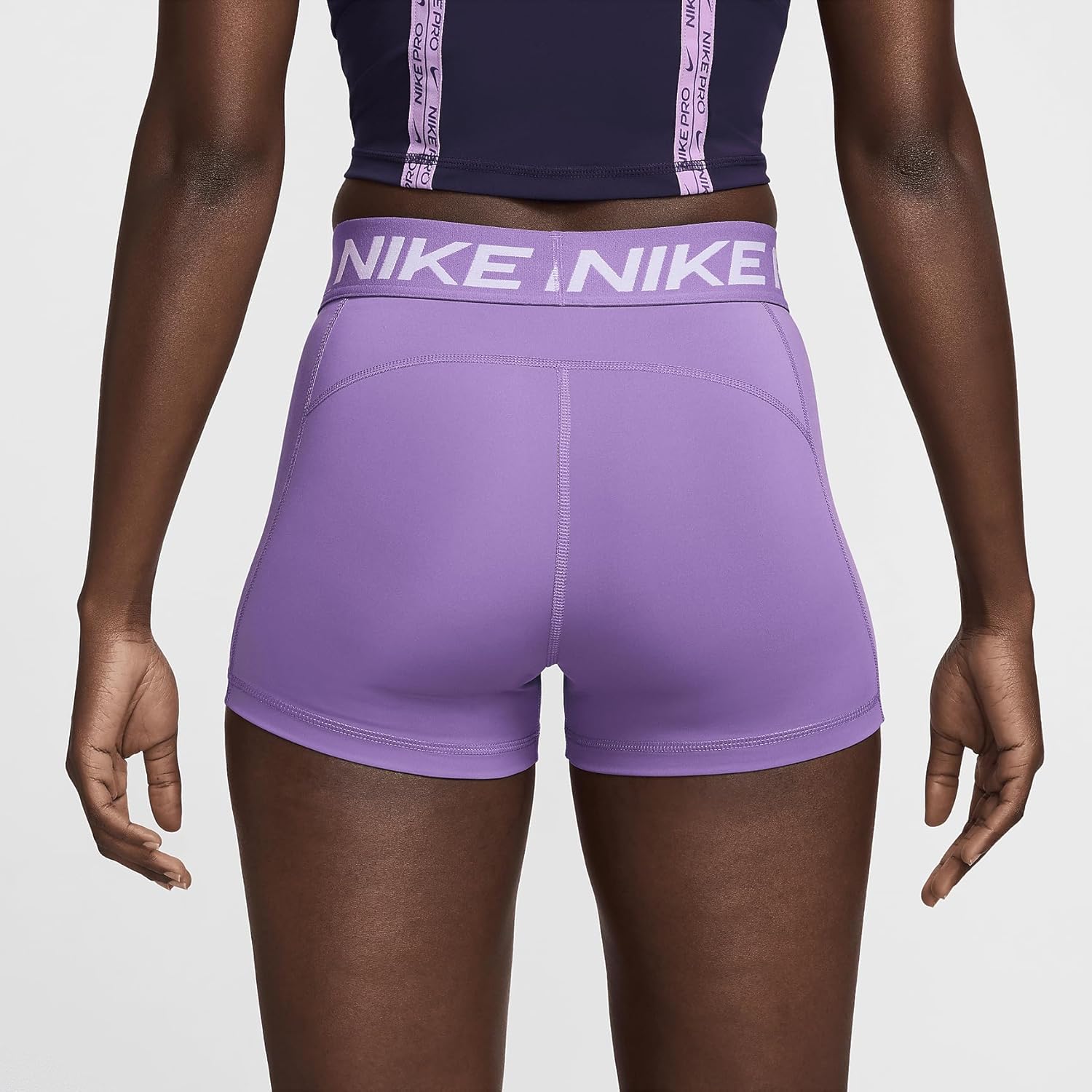 Nike ProWomen's 3" Shorts (Black Raspberry/White, CZ9857-521) Size XX-Large