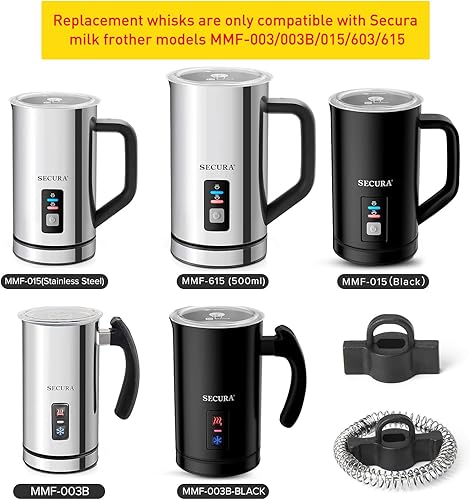Miniatura 2 de Secura - Juego de batidor eléctrico para leche y calentador