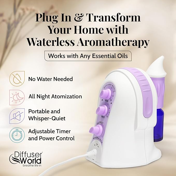 Difusor de Aromas Eléctrico sin Agua para 1000 Sq Ft, con Temporizador Ajustable miniatura 2
