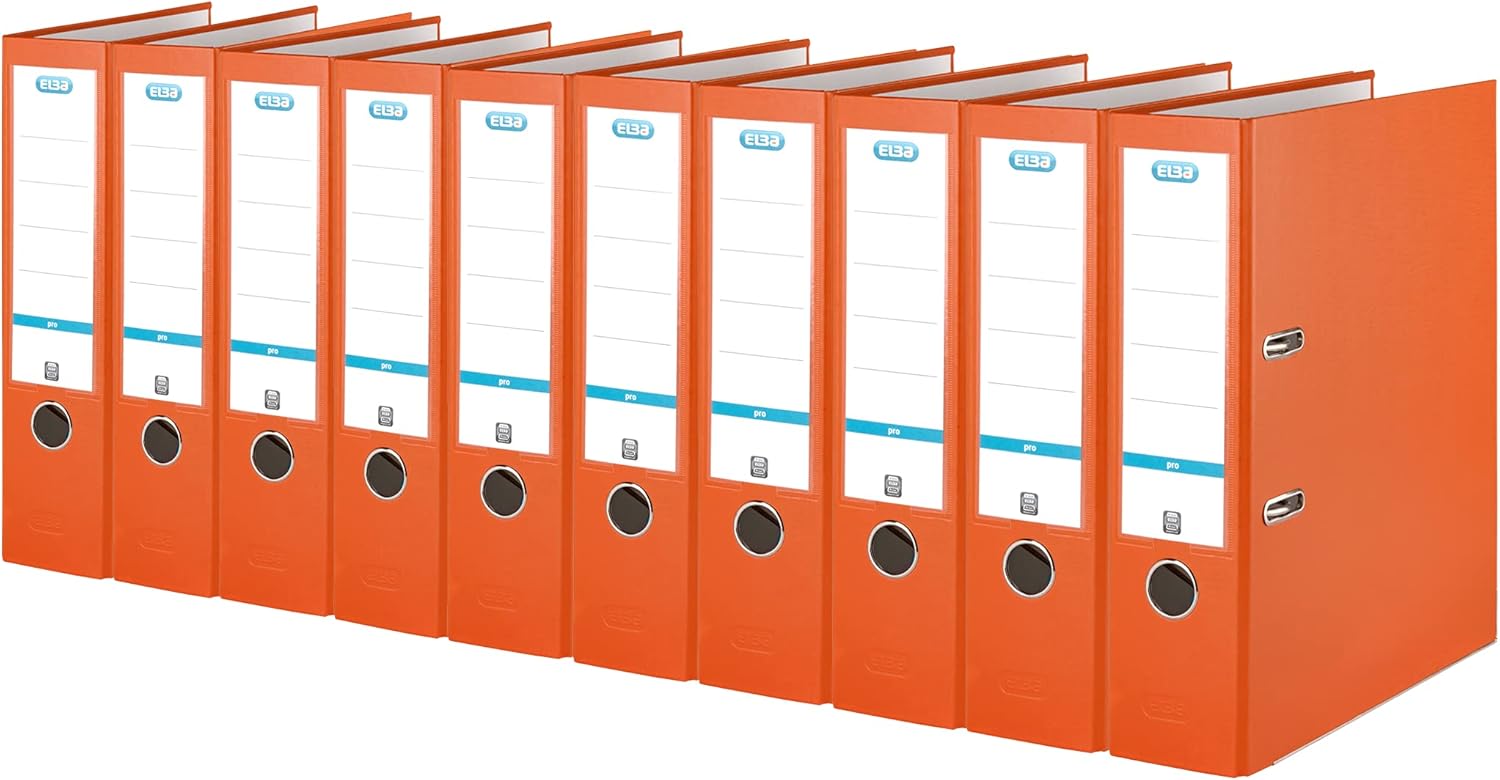 Elba Smart Pro + 10456BL Folder A4 8 cm Spine Interchangeable Spine Label 10 Items Blue Folder Smart Pro red
