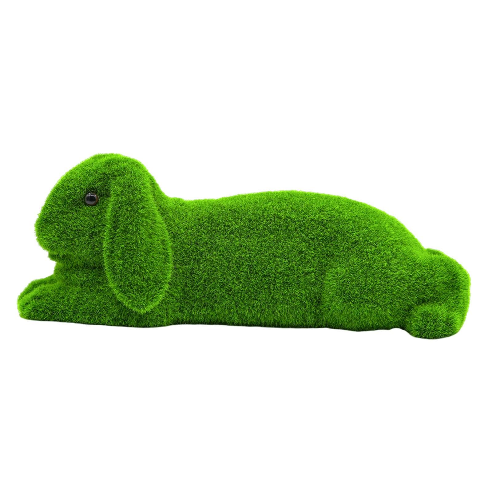 Sharplace Statue de lapin, accessoire de jardin, figurine de lapin à monter soi-même, ornement décoratif polyvalent en résine floquée verte pour terrasse.
