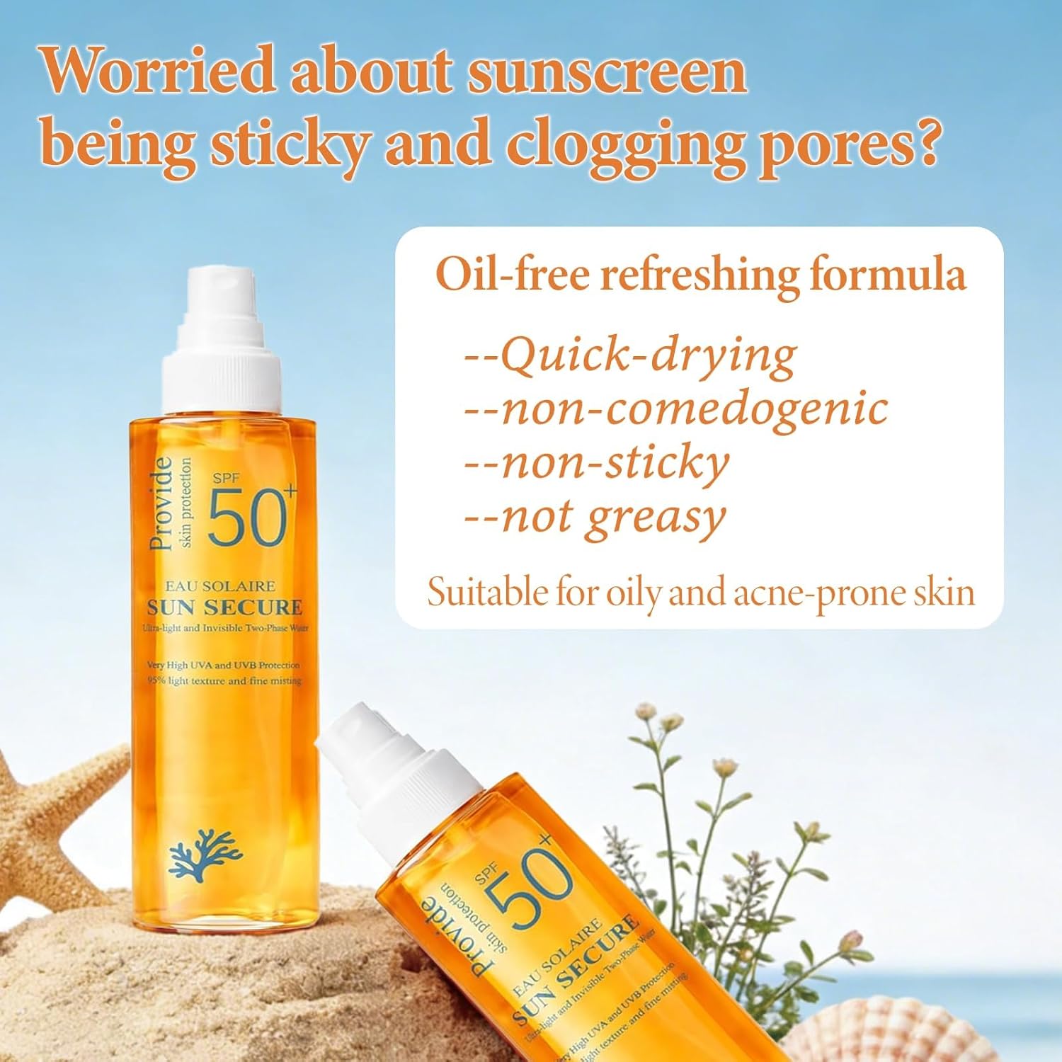 Eau Solaire Sun Secure SPF 50+ Sun Protection Spray — Suitable for All Skin Types, 200ml